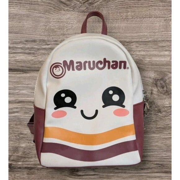 Maruchan Ramen Noodles Mini Backpack Mad Engine Cute Face Foodie Big Eyes Bag - Picture 1 of 16